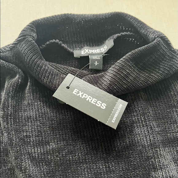 NWT Express velour Women’s high crew neck sweater - Picture 2 of 4